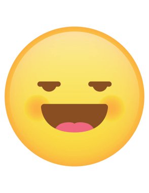emoji düz ikon vektör çizimi