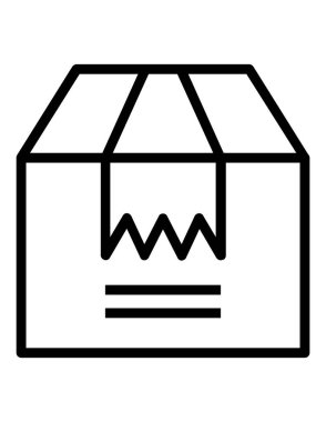 lojistik ve dağıtım çizgisi vektör simgesi.