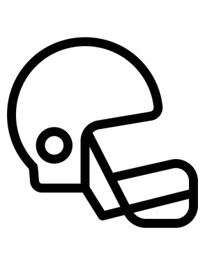 kask çizgisi vektör simgesi.