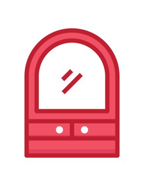 mobilya yassı ikon vektör illüstrasyonu