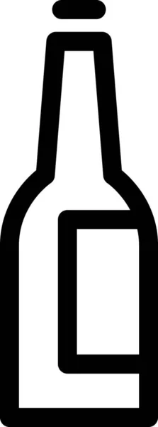 Vino Botella Vector Icono — Archivo Imágenes Vectoriales