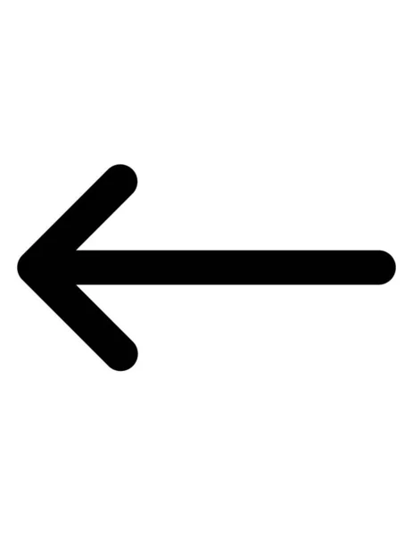 Flecha Izquierda Icono Vector Ilustración — Vector de stock
