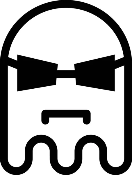 Fantasma Emoji Plano Icono Vector Ilustración — Vector de stock