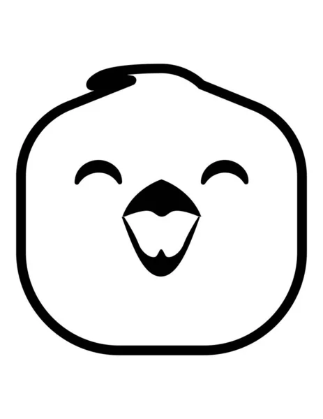 Galinha Emoji Plana Ícone Vetor Ilustração —  Vetores de Stock