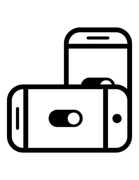 Dos Smartphones Icono Vector Ilustración — Vector de stock