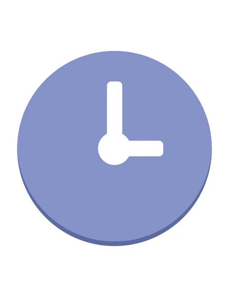 Reloj Icono Vector Plano — Vector de stock