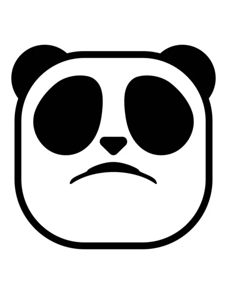 Panda Icône Vectoriel Illustration — Image vectorielle