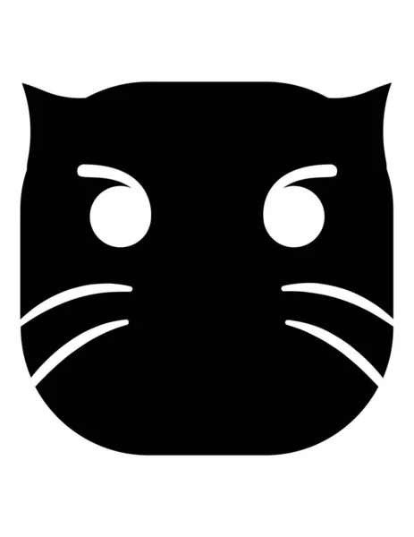 Cat Emoji Flat Icon Vector Illustration — Stock Vector
