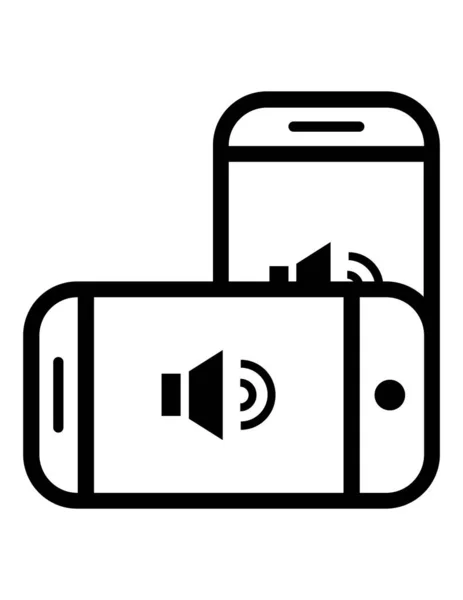 Dos Smartphones Icono Vector Ilustración — Vector de stock