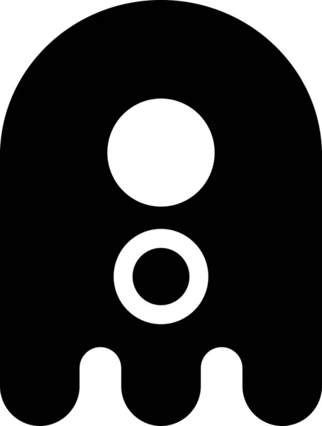 Fantasma Emoji Icona Piatta Vettoriale Illustrazione — Vettoriale Stock