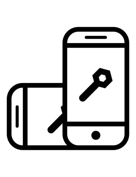 iki akıllı telefon simgesi vektör illüstrasyonu
