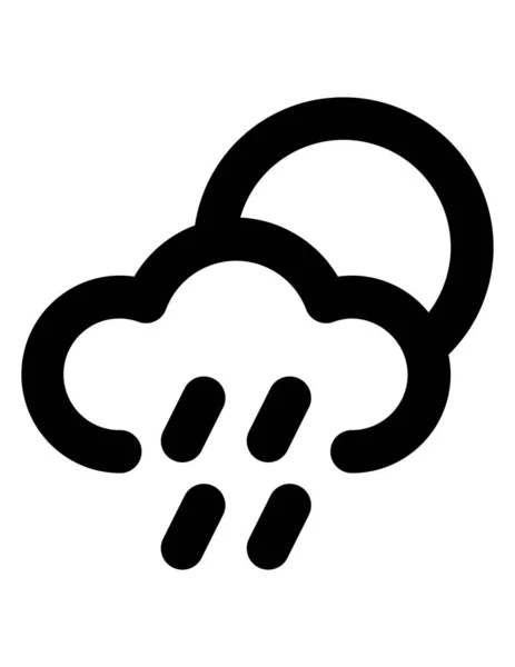 Wetter Flache Vektor Symbol — Stockvektor