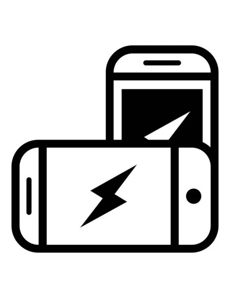 Δύο Smartphones Εικονίδιο Διανυσματική Απεικόνιση — Διανυσματικό Αρχείο