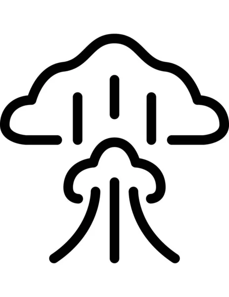 雲フラットベクトルアイコン — ストックベクタ