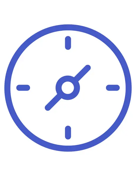 Reloj Icono Vector Estilo Bicolor Símbolo Plano Colores Azul Gris — Vector de stock