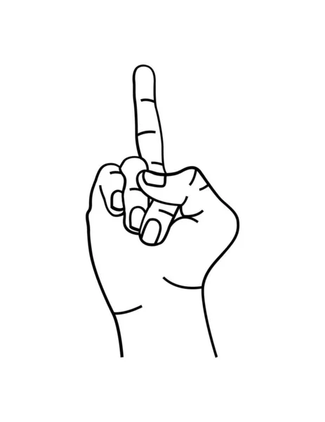 Hand Gesture Icon Vector Illustration — Stock Vector