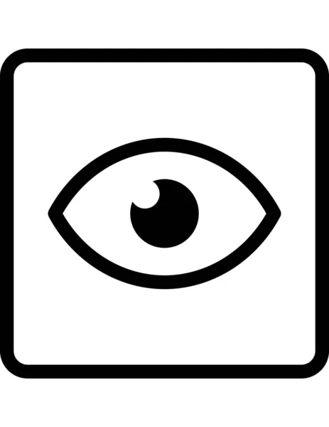 Auge Flach Symbol Vektor Illustration — Stockvektor