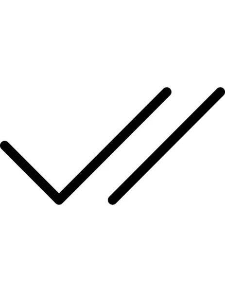 Marca Verificación Icono Plano Vector Ilustración — Vector de stock