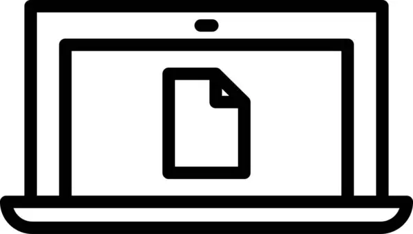 Laptop Flache Ikone Vektor Illustration — Stockvektor