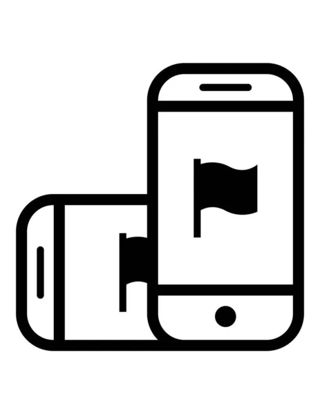 2つのスマートフォンのアイコンベクトル図 — ストックベクタ