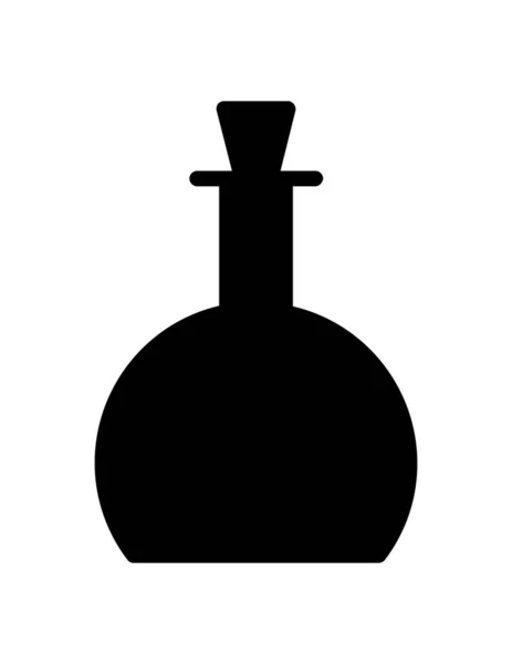 Icono Del Frasco Estilo Negro Aislado Sobre Fondo Blanco Símbolo — Vector de stock