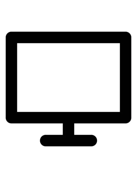 Monitor Pantalla Plana Icono Vector Ilustración — Archivo Imágenes Vectoriales