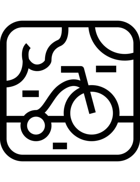 自行车平面矢量图标 — 图库矢量图片