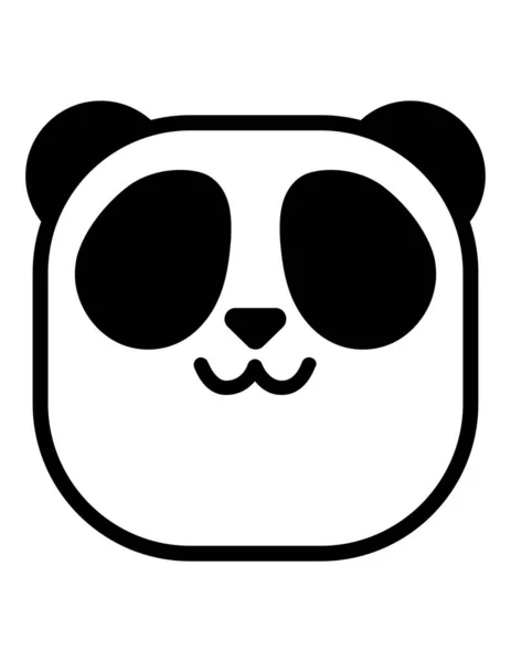 Panda Icon Vektor Illustration — Stockvektor