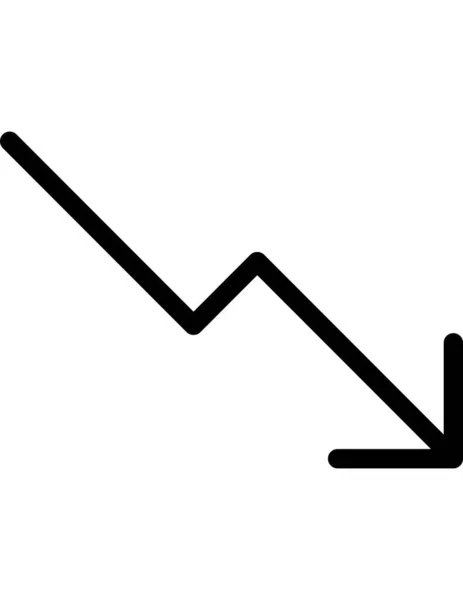 Seta Para Baixo Ícone Vetor Ilustração —  Vetores de Stock