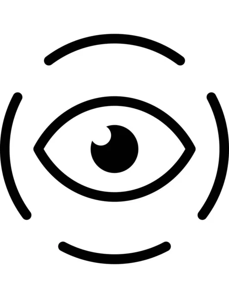 Auge Flach Symbol Vektor Illustration — Stockvektor