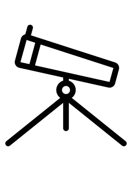 Icono Del Vector Del Telescopio Signo Pictograma Ilustración Sobre Fondo — Vector de stock