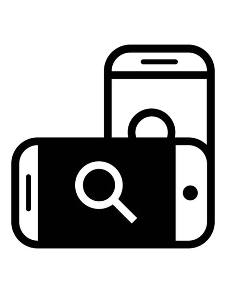 Twee Smartphones Pictogram Vector Illustratie — Stockvector