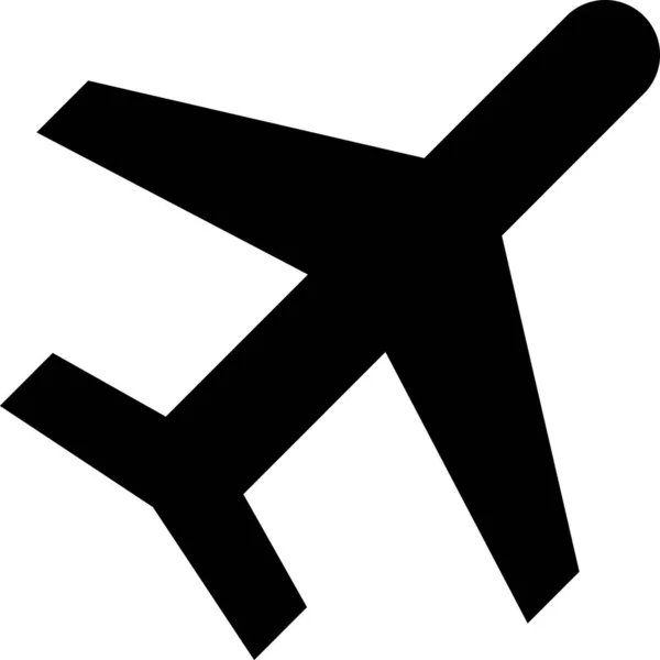 Repülőgép Vektor Ikon Repülőjel Utazási Szimbólum — Stock Vector