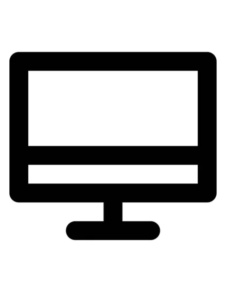 Monitor Bildschirm Flache Symbol Vektor Illustration — Stockvektor