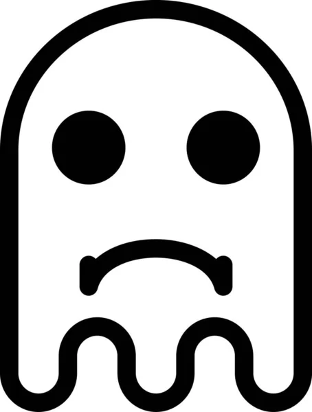 Fantasma Emoji Plana Ícone Vetor Ilustração — Vetor de Stock