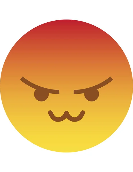 Wütend Reagieren Emoji Icon Vektor Illustration — Stockvektor