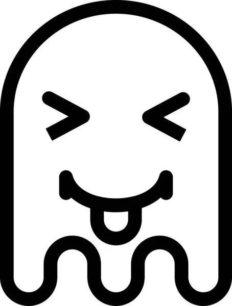 Fantasma Emoji Plano Icono Vector Ilustración — Vector de stock