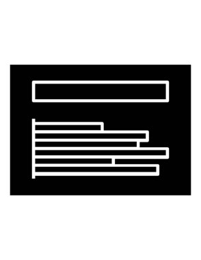 Sunum simgesi vektör illüstrasyonunun şablonu