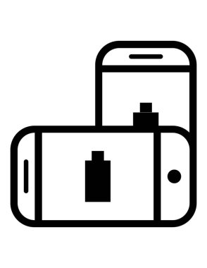 iki akıllı telefon simgesi vektör illüstrasyonu