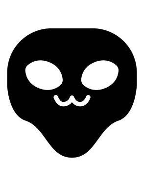 Uzaylı simgesi vektör illüstrasyonu