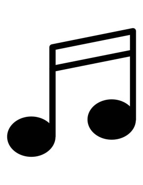müzik notası satır vektörü simgesi.