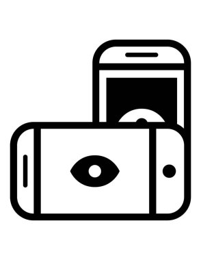 iki akıllı telefon simgesi vektör illüstrasyonu