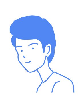 Man avatar simgesi vektör illüstrasyonu