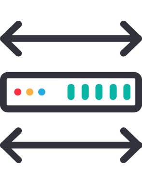 Web tasarımı ve geliştirme çizgisi vektör simgesi.