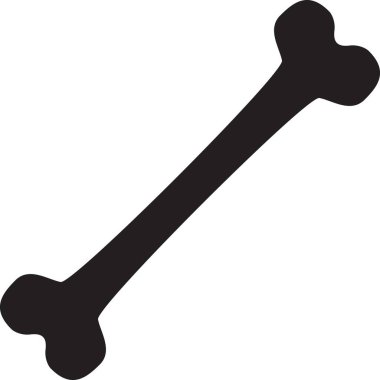 Beyaz arkaplanda kemik vektörü simgesi