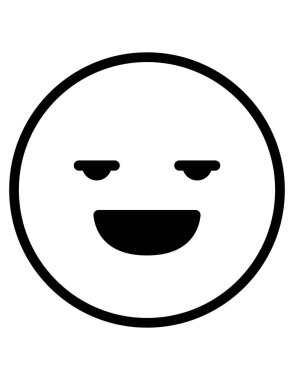 emoji düz ikon vektör çizimi