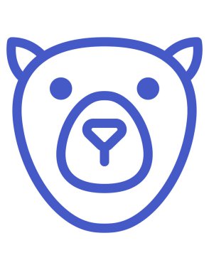 hayvan yassı ikon vektör illüstrasyonu