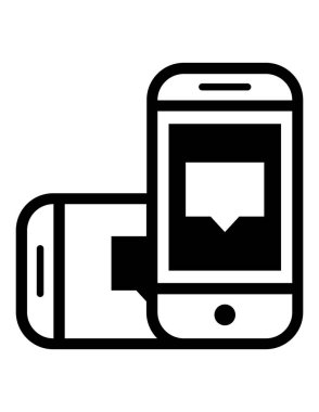 iki akıllı telefon simgesi vektör illüstrasyonu