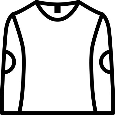 Uzun kollu düz simge vektör çizimi