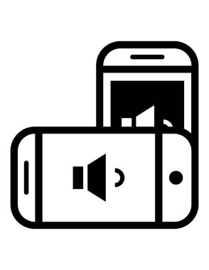 iki akıllı telefon simgesi vektör illüstrasyonu